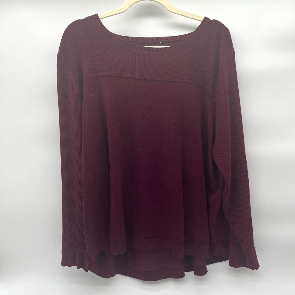 Pullover Red Sweater, 1X, Plus Maternity